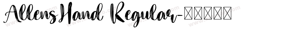 AllensHand Regular字体转换